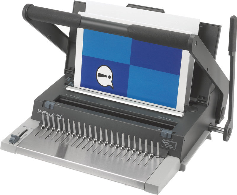 GBC MultiBind 420 Bindegerät – Plastik-, Draht- und Clickbindung, für Draht (21/34 Ringe), bis 20 Blatt