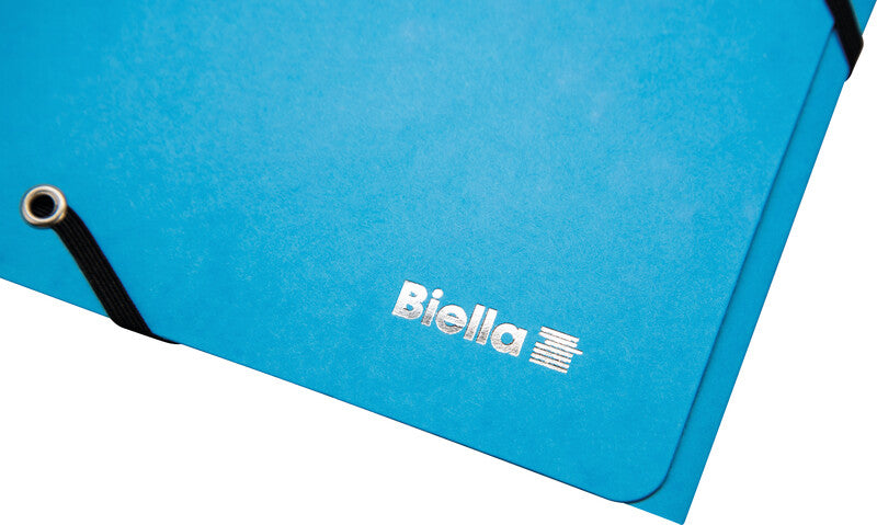 Biella Sammelmappe für A4, Karton, Hellblau, mit Gummizug