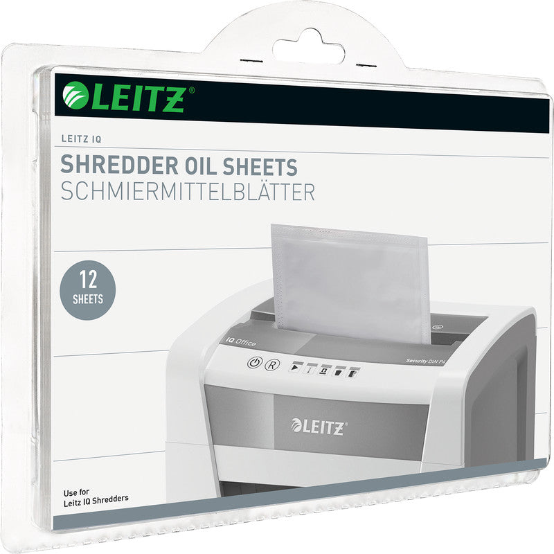 Leitz Aktenvernichter-Ölblätter – 12 Stk., 238 × 16 × 169 mm, für Aktenvernichter