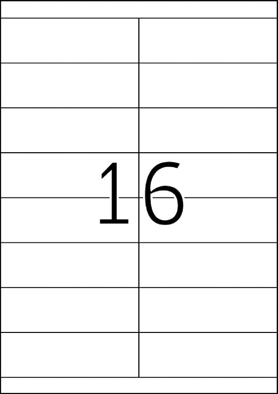 HERMA Etiketten, 105 mm × 34 mm, weiss, Papier, permanent, 100 Blätter (1600 Etiketten)