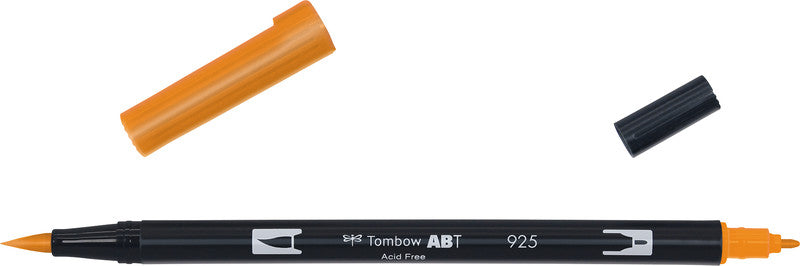 Tombow Brush Pen ABT Dual – Feinspitze 0,3 mm, Pinselspitze 3-10 mm – Scharlachrot – wasservermalbar