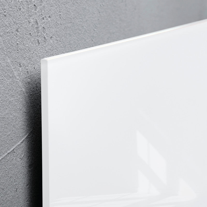 Sigel Whiteboard – 60 × 40 cm, Glas, magnetisch, Wandmontage, inkl. SuperDym-Magnetwürfel, Montagesatz