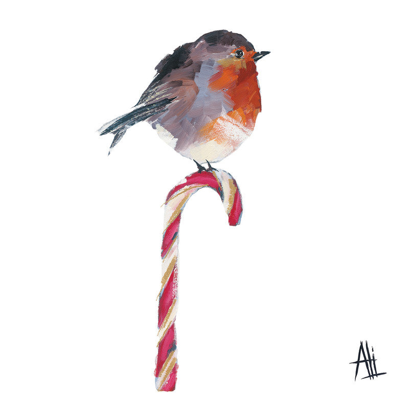 Ppd Servietten Candy Cane Robin – 33 × 33 cm – 3-lagig, Tissue – 20 Stk., FSC