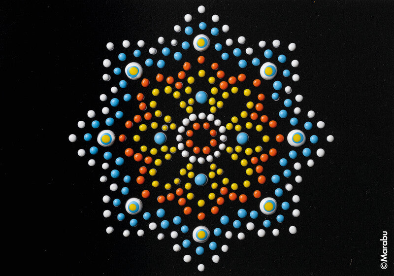 Marabu Punktfarbe Bastelset – Mandala – 4 × 25 ml