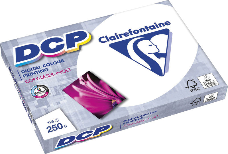 Clairefontaine Inkjetpapier – A3, 250 g/m², hochweiss – für Inkjet/Laser/Kopierer – FSC – 125 Blatt