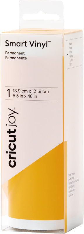 Cricut Matte Vinylfolie – Gelb – 13,9 × 121,9 cm – für Cricut Joy Schneideplotter