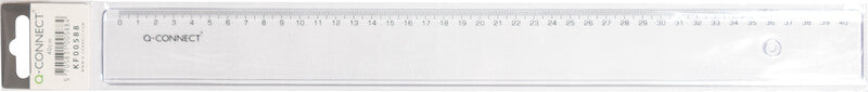 Q-connect Wandtafel-Lineal 40 cm – Kunststoff, transparent