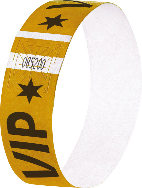 Sigel Super Soft Event-Armband – 25 × 255 mm, gold, Kunststoff, fortlaufend nummeriert – 120 Stk