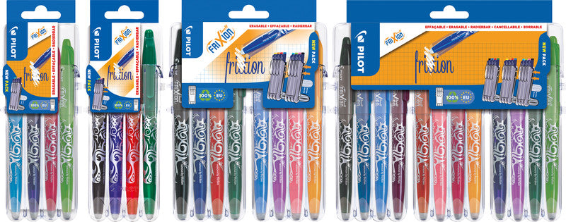 Pilot FriXion Ball Gelschreiber 8er Etui – 8 Farben, 0,7 mm, radierbar, Kappe, nachfüllbar