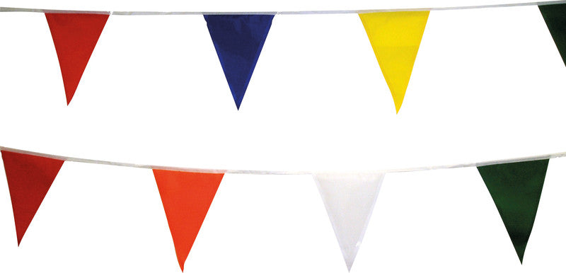 Party Wimpelkette, aus Textil, mehrfarbig, Format 170 × 240 mm, Länge 10000 mm, 24 Stück