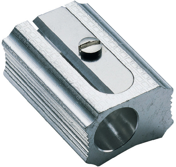 Dux Spitzer – manuell, 1-Loch, ohne Behälter, für Blei- & Buntstifte Ø 8 mm, Metall, silber