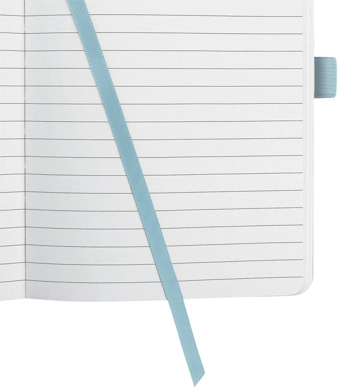 Sigel Notizbuch, A6, liniert, Fadenheftung, 174 Seiten, perforiert, 80 g/m² – blau