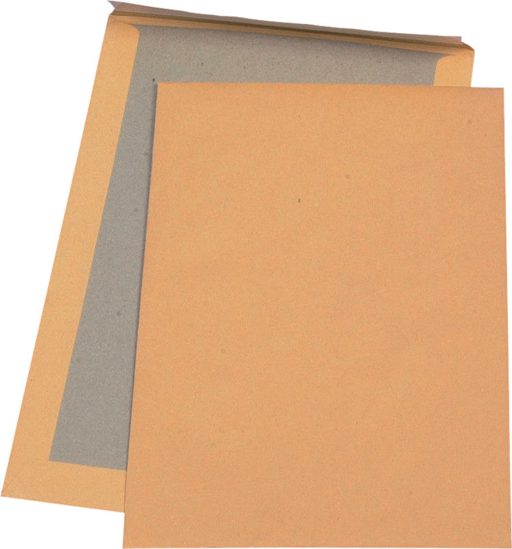 Q-connect Papierversandtasche – 210 × 297 mm, mit Kartonrückwand, braun, selbstklebend – 100 Stück