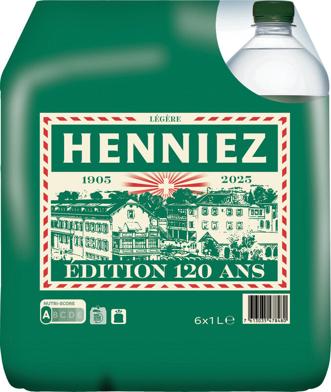 Henniez Mineralwasser PET – 1 l, recyclingfähig