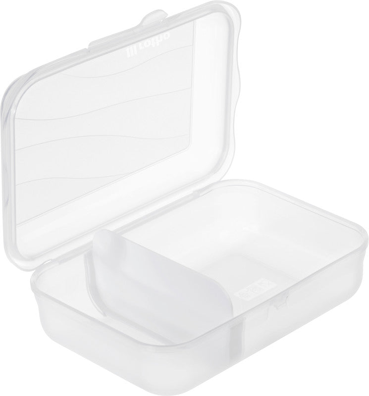 Rotho Lunchbox Fun – 0,9 l – mit Innenteiler – Kunststoff – transparent – 17,7 × 6 × 12,9 cm
