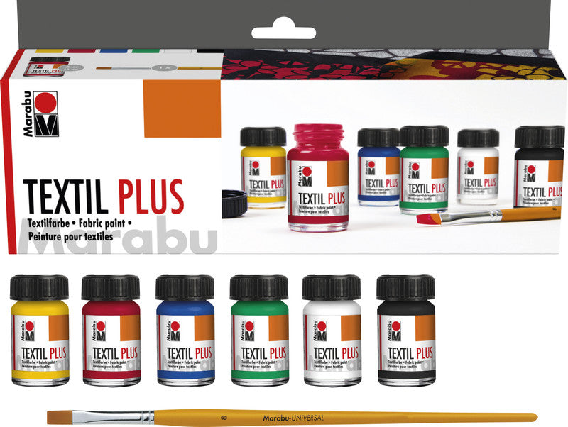 Marabu Textil plus – Stoffmalfarbe – Mittelgelb, 50 ml, für Textilien