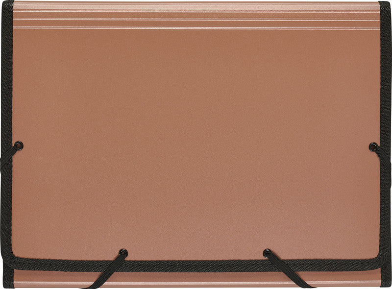 Kolma Sammelmappe für A4, Kunststoff, Bronze, mit Gummizug