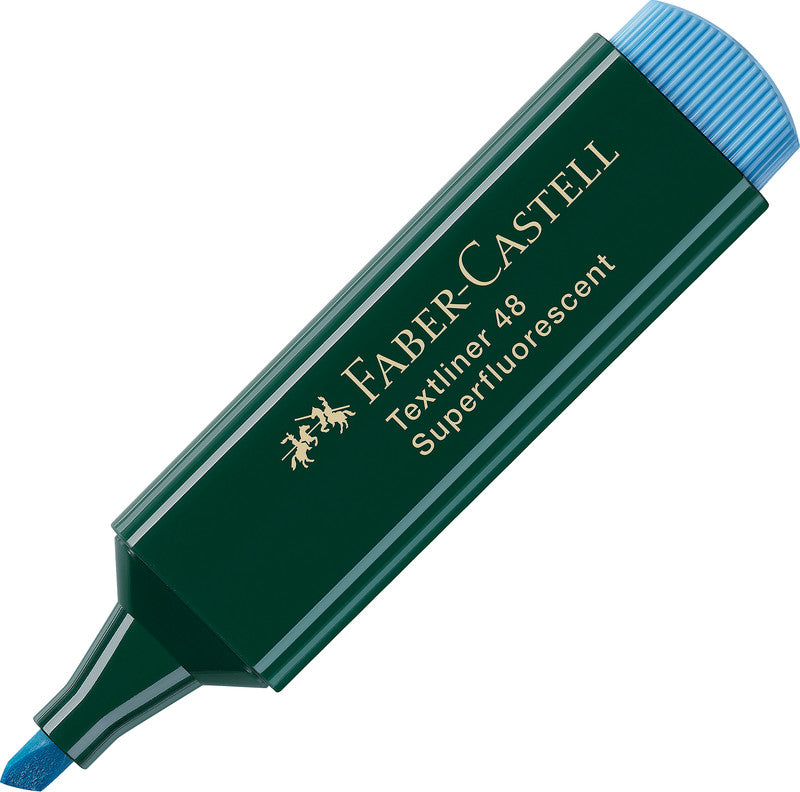 Faber-Castell Textmarker Blau – Keilspitze, 1–5 mm, nachfüllbar
