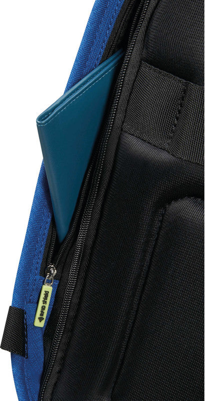 Samsonite Securipak – Notebook-Rucksack – für 15,6"-Notebook, 17 l, Kunststoff, Blau, RFID-Schutz