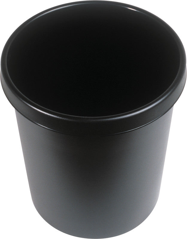 Helit Papierkorb – 45 l – Kunststoff, Schwarz – Ø 390 × H 480 mm