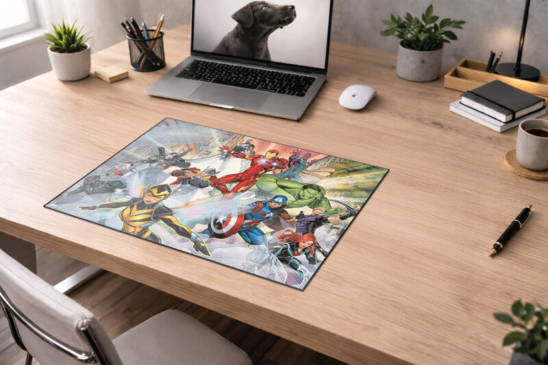 Eibert Schreibtischunterlage – 600 × 400 mm, Kunststoff, Marvel, Mehrfarbig, Rutschfest