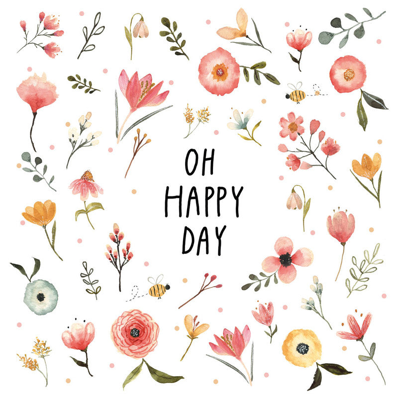 Ppd Servietten Oh Happy Day – 33 × 33 cm – 3-lagig, Tissue – 20 Stk., FSC