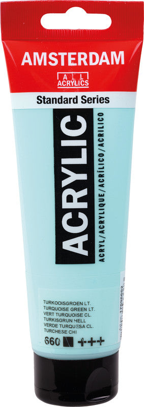 Royal Talens Amsterdam – Acryl Standard – Acrylfarbe – Hell türkisgrün, 120 ml