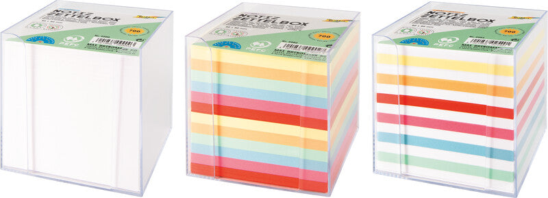 Folia Zettelbox – Kunststoff, transparent, 95 × 95 mm
