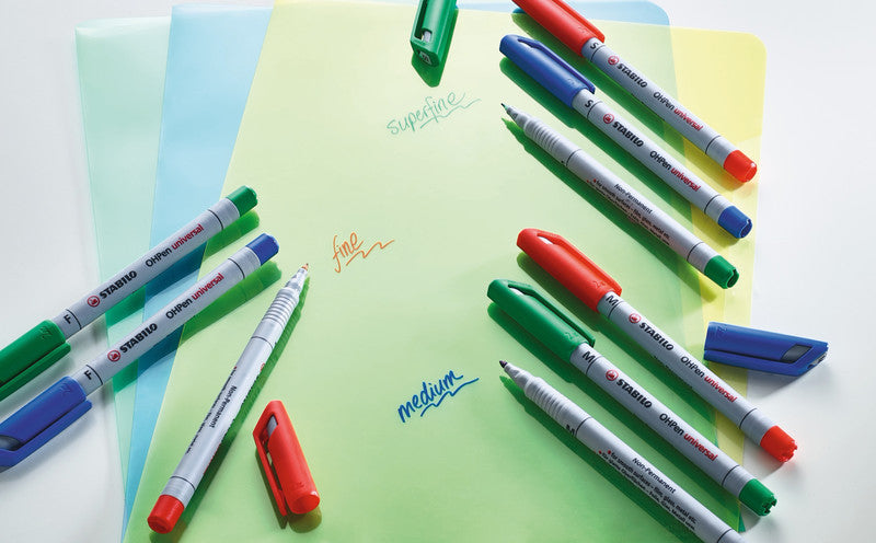 STABILO Non-Permanent-Marker OHPen – fein 0,7 mm – blau – trocken abwischbar