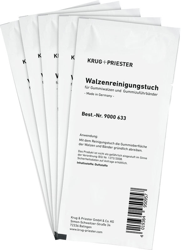 Ideal Walzenreinigungstücher – für Ideal Aktenvernichter und Falzmaschinen, weiss, 25 × 27 cm, 5 Stk.