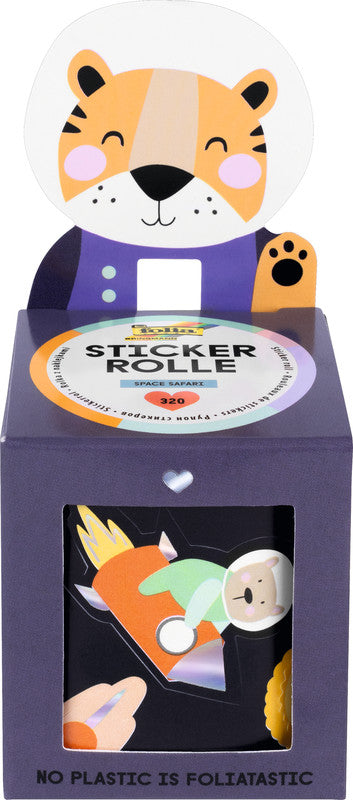 Folia Stickerrolle, Space Safari – 10,5 cm × 4 m – sortiert