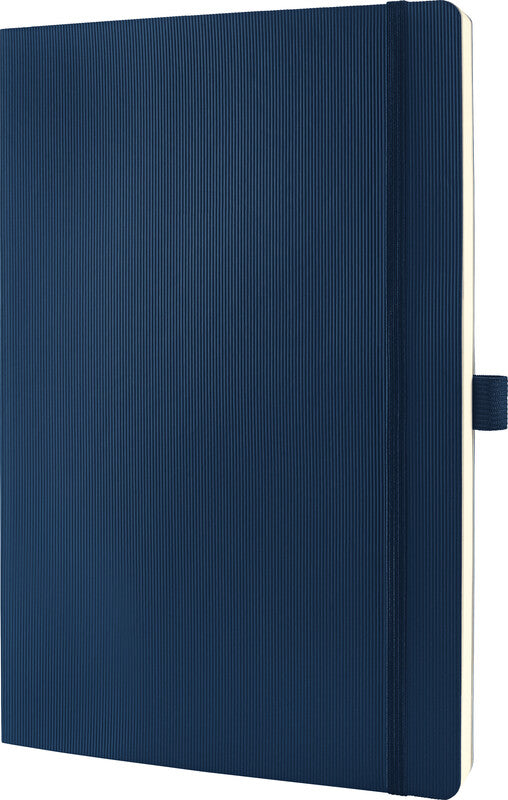 Sigel Notizbuch Conceptum, A4, liniert, Fadenheftung, Softcover, 194 Seiten, 80 g/m² – Dunkelblau