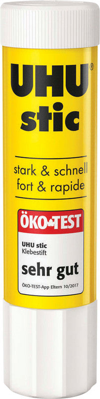 UHU Klebestift – Stift, extra stark, transparent, lösemittelfrei, auswaschbar, 21 g, für Papier, Karton und mehr