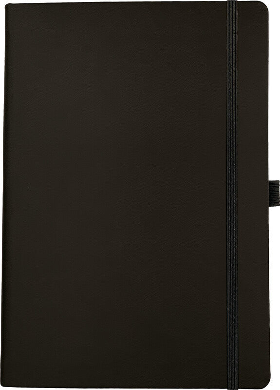 Denkzettel Notizbuch A4, kariert, Hardcover, 192 Seiten, 4-fach gelocht, perforiert, 80 g/m² – schwarz