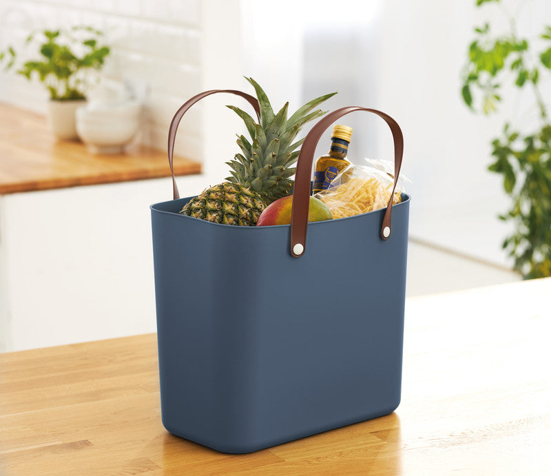 Rotho Einkaufstasche Multibag Style Albula – 25 l – 40 × 43 × 23,5 cm – Kunststoff – Dunkelblau Iris
