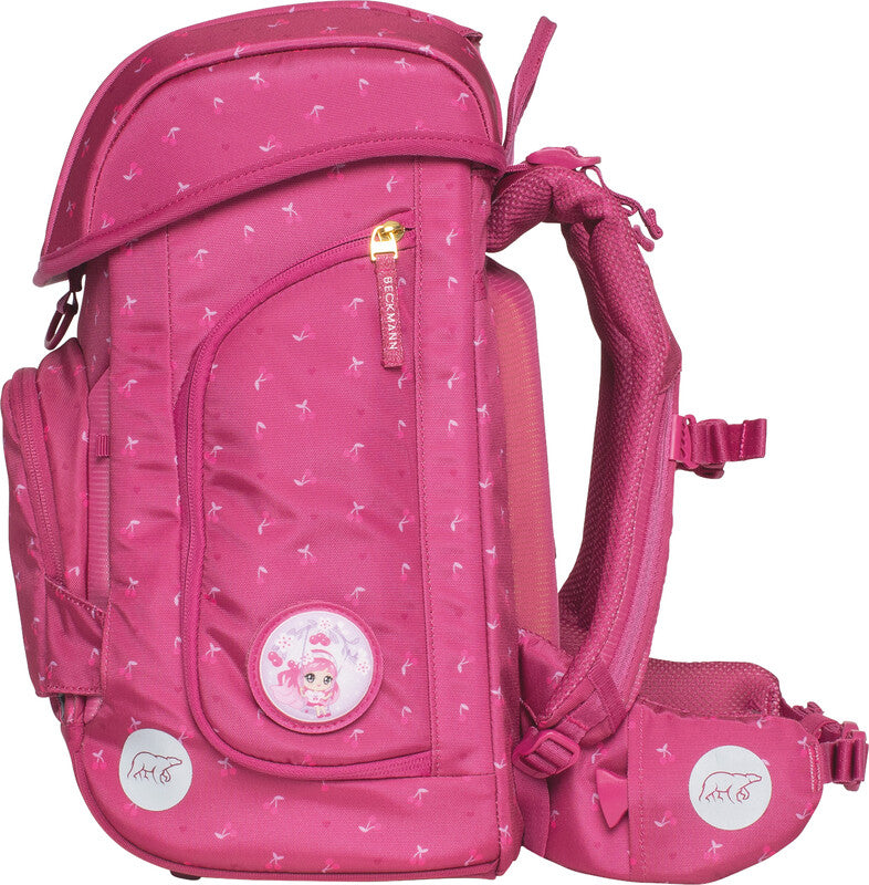 Beckmann Schulrucksack Plus Air – 6-teilig – Cherry – Recycelte Materialien