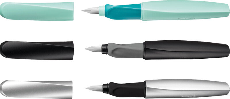 Pelikan Twist Frosted Blue – Federspitze M – für Rechts- & Linkshänder – Blau – Patronen