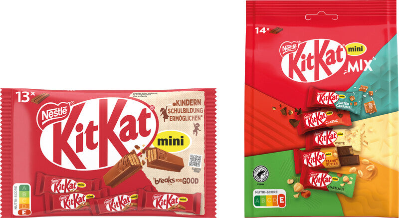 Nestle KitKat Schokoladenriegel – Sortiert, Minis, 14 × 14,1 g (197,4 g)