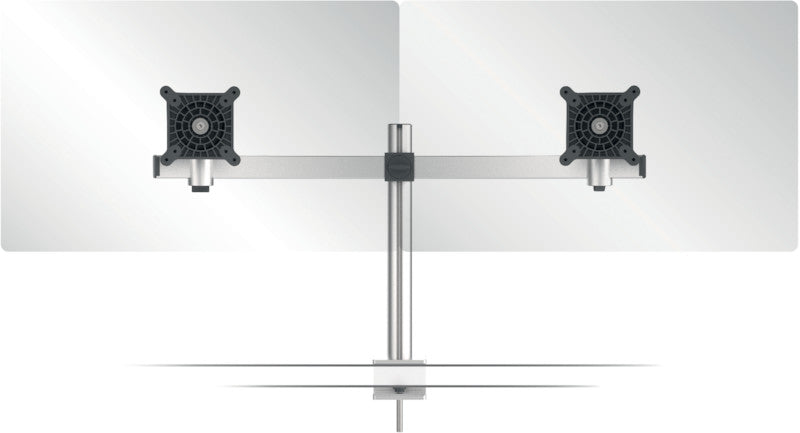 Durable Monitorhalterung, 2 Monitore, Tischklemme, bis 27", VESA 75 × 75/100 × 100 mm, höhenverstellbar