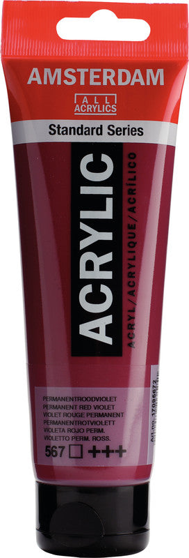 Royal Talens Amsterdam – Acrylic Standard – Acrylfarbe – Permanent Rot Violett, 120 ml