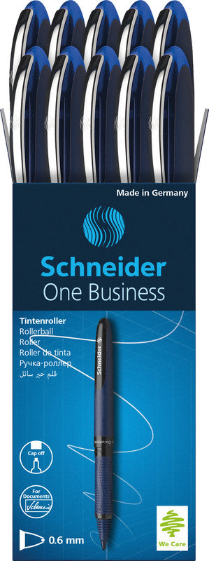 Schneider AG Schneider One Business – Tintenroller, dokumentenecht, mit Kappe, 0,6 mm, Blau