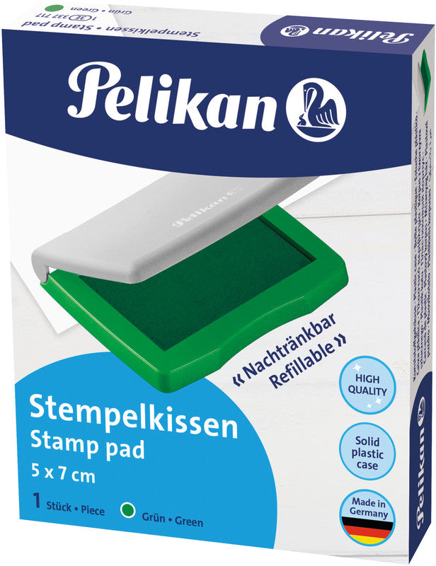 Pelikan Stempelkissen – Farbe: Grün, Kunststoff, 70 × 50 mm