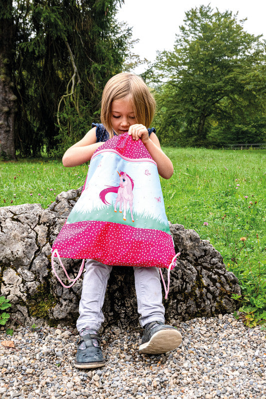 Funki Sportbeutel – 12 l, Motiv Pink Unicorn, wasserabweisend, 36 × 42 cm