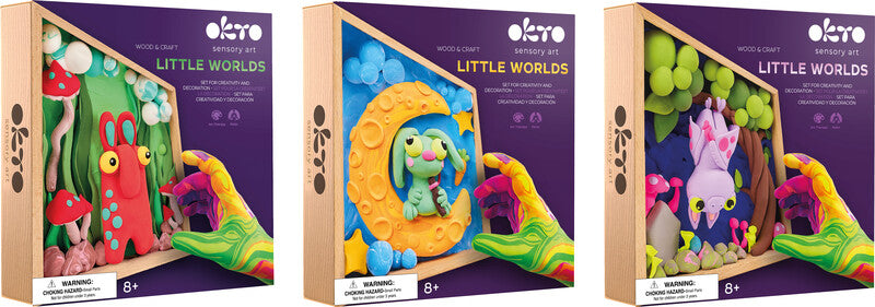 Okto Sensory Art – Modelliermasse-Set Little Worlds – ab 8 Jahren – 210 × 210 mm