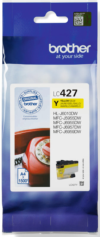 Brother Tintenpatrone, Gelb – für Inkjetdrucker, Multifunktionsgeräte