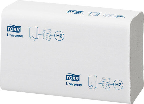 Tork Falthandtuch – Z-Falz, 2-lagig, Zellstoff, Weiss, 210 × 235 mm, für Tork H2 System, 20×237 Stk.