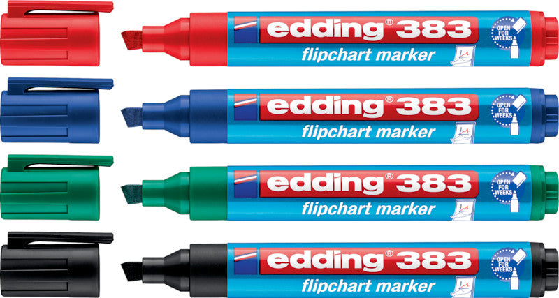 Edding Flipchart-Marker 383 – Keilspitze 1-5 mm – Rot – Nachfüllbar