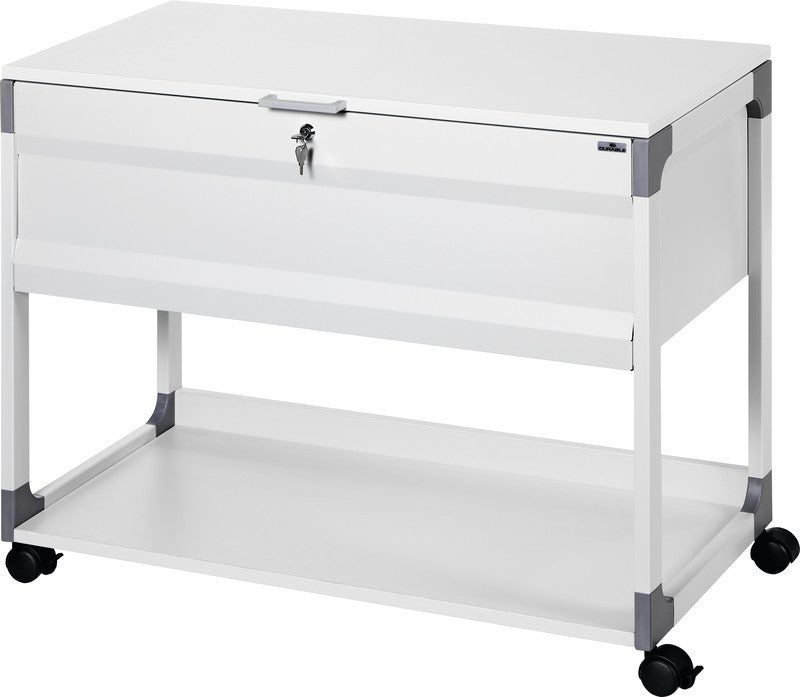 Durable Hängemappenwagen – für 100 Hängemappen A4, abschliessbar, mit Rollen, 897 × 736 × 432 mm, grau