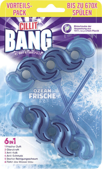Cillit Bang Urinalsteine 6-in-1 Ocean – 2 Stk.