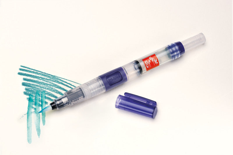 Caran d-Ache Caran d'Ache Aquarellpinsel – Blau, Länge 140 mm, mit Wasserreservoir, ab 3 J.